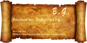 Becherer Gabriella névjegykártya